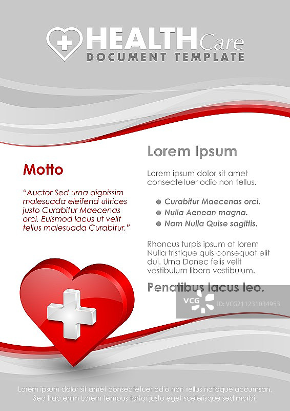 医疗保健文档模版图片素材