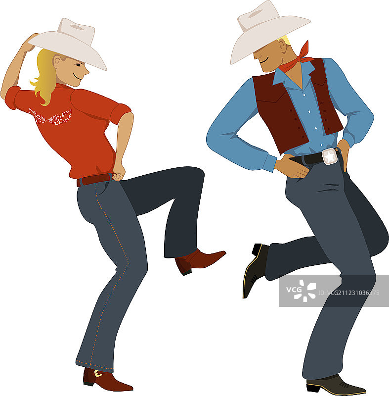 跳舞的牛仔图片素材