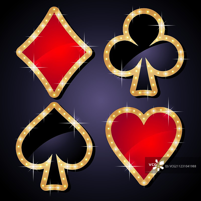 扑克图标合集图片素材