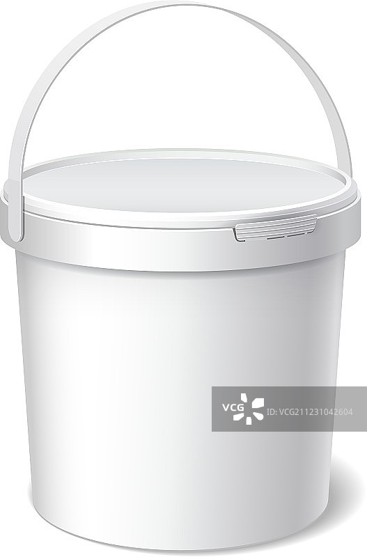 白色塑料小桶产品包装图片素材