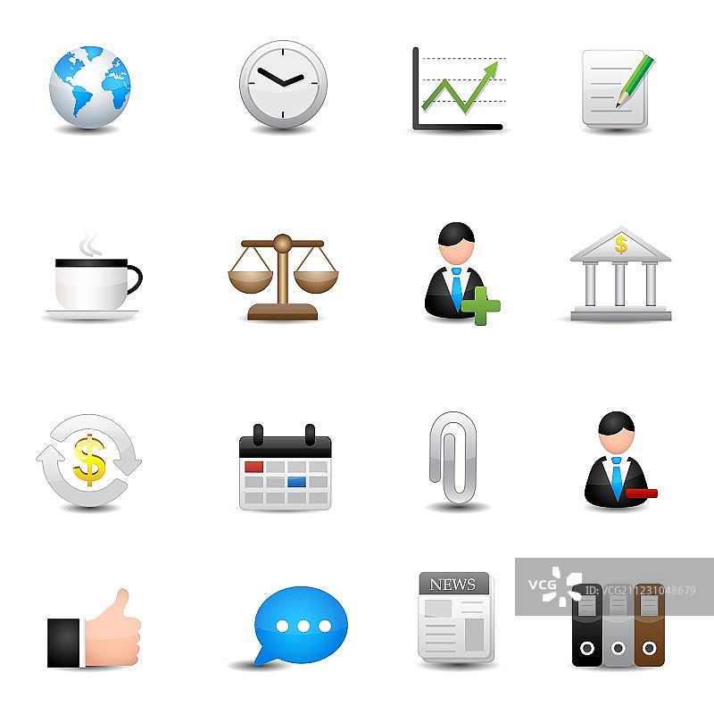 商业和金融图标图片素材