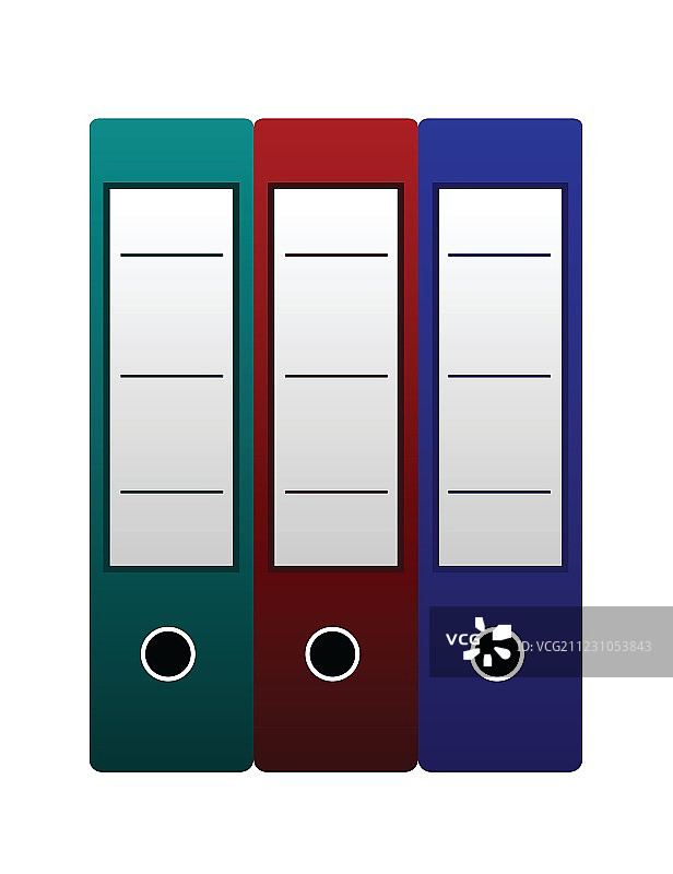 三个办公文件夹图片素材