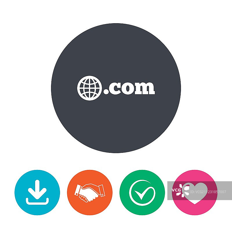 COM域名标志图标：顶级互联网域名图片素材