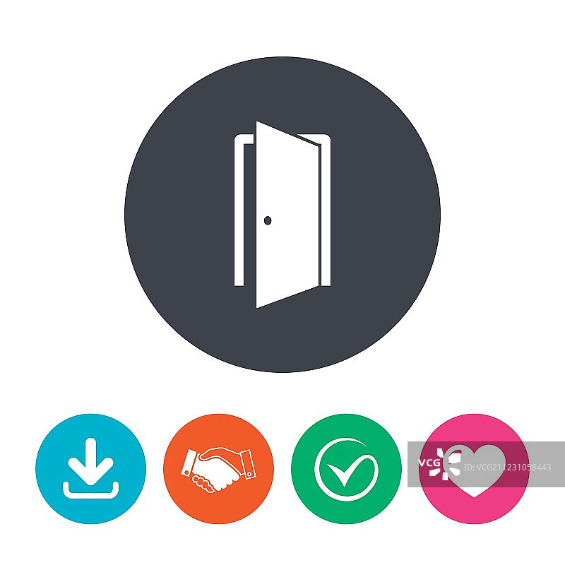 门标志图标进入或退出符号图片素材