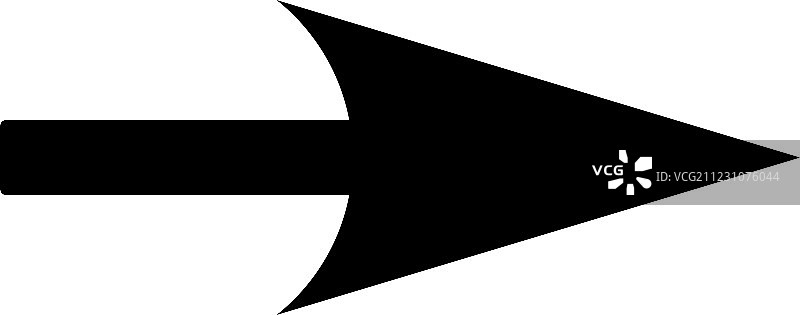 X轴箭头扁平黑色图标图片素材