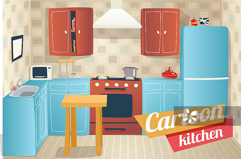 厨房家具配件室内卡通图片素材