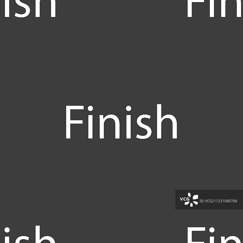 终点标志和电源按钮图标的无缝图案图片素材