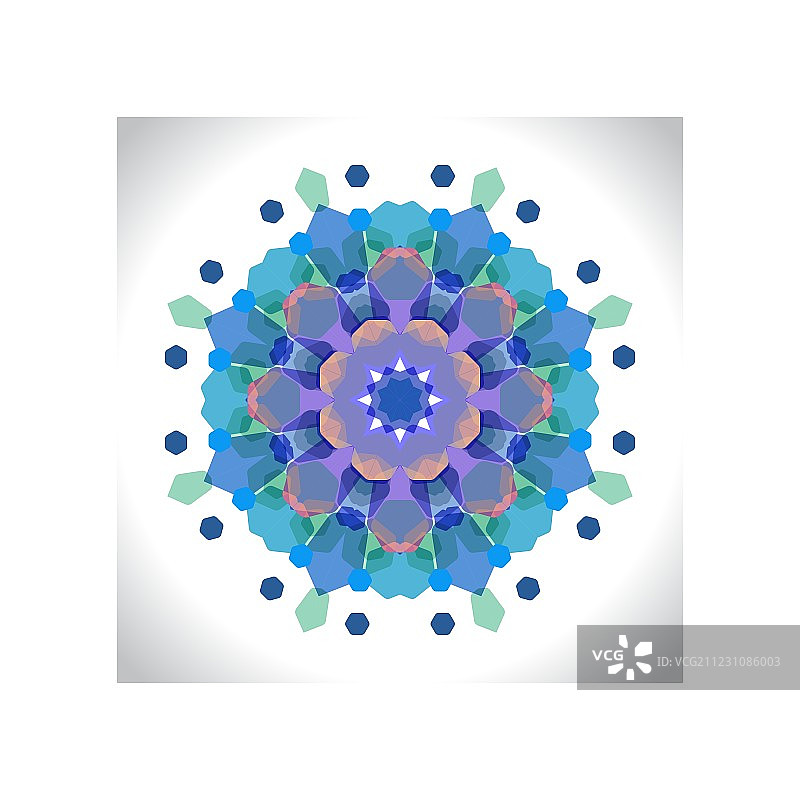 彩色圆形图案万花筒图片素材