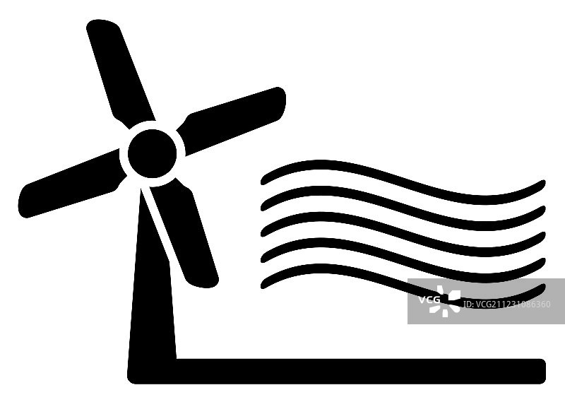 风车和风的符号图片素材