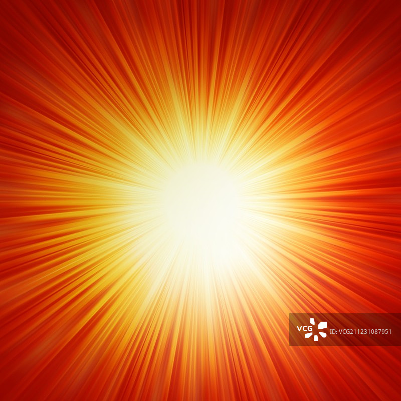 红色和黄色火焰星爆 EPS 10图片素材