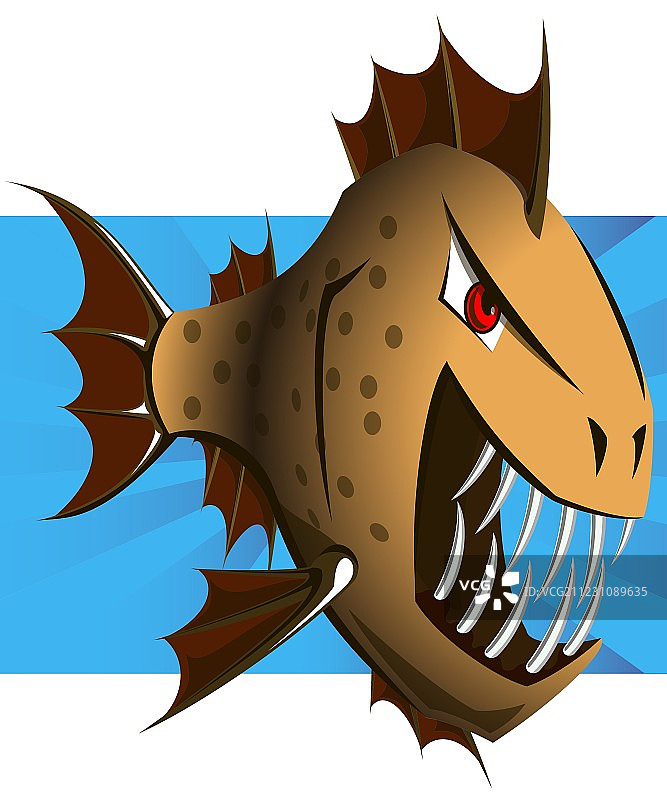 卡通食人鱼图片素材