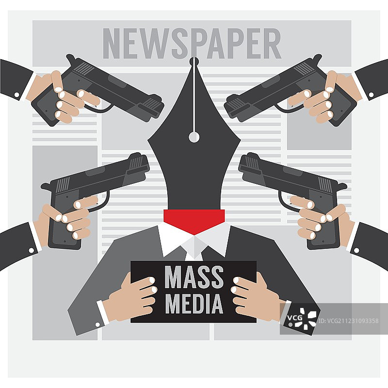 大众媒体是被挟持者图片素材