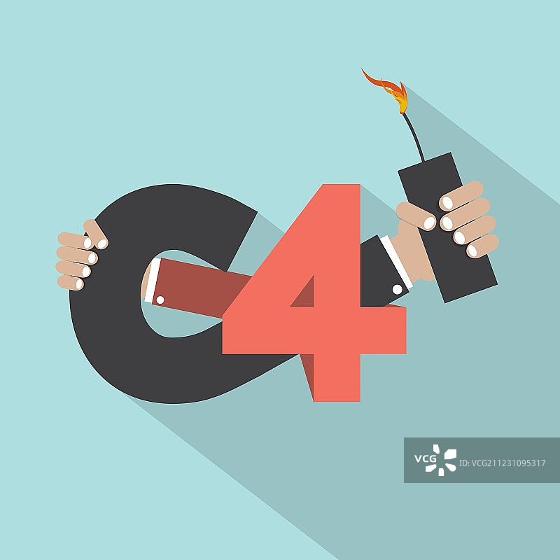 手持C4炸弹排版设计图片素材