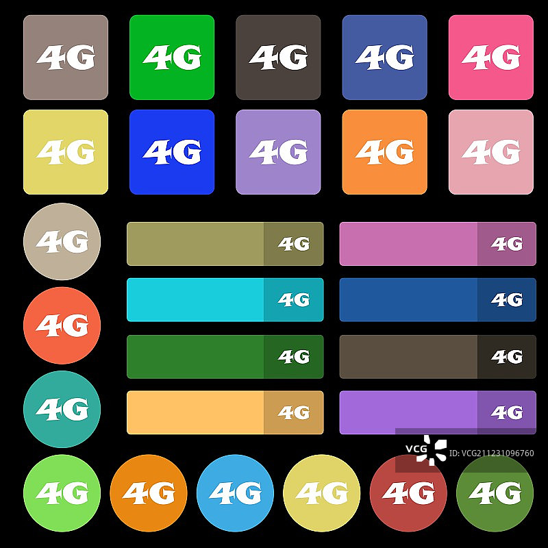 4G标志图标移动通信技术图片素材