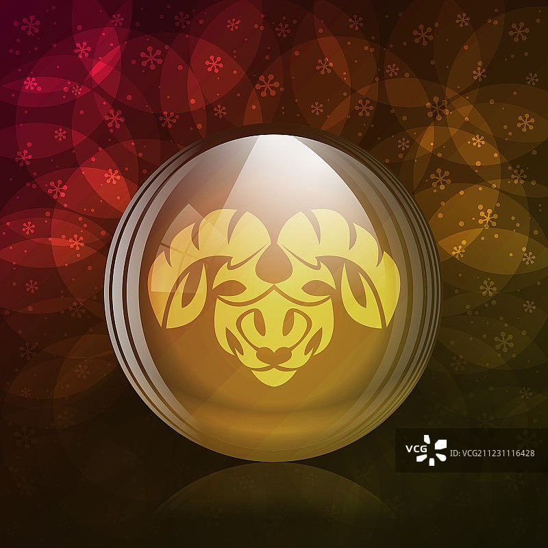 发光雪景球图片素材