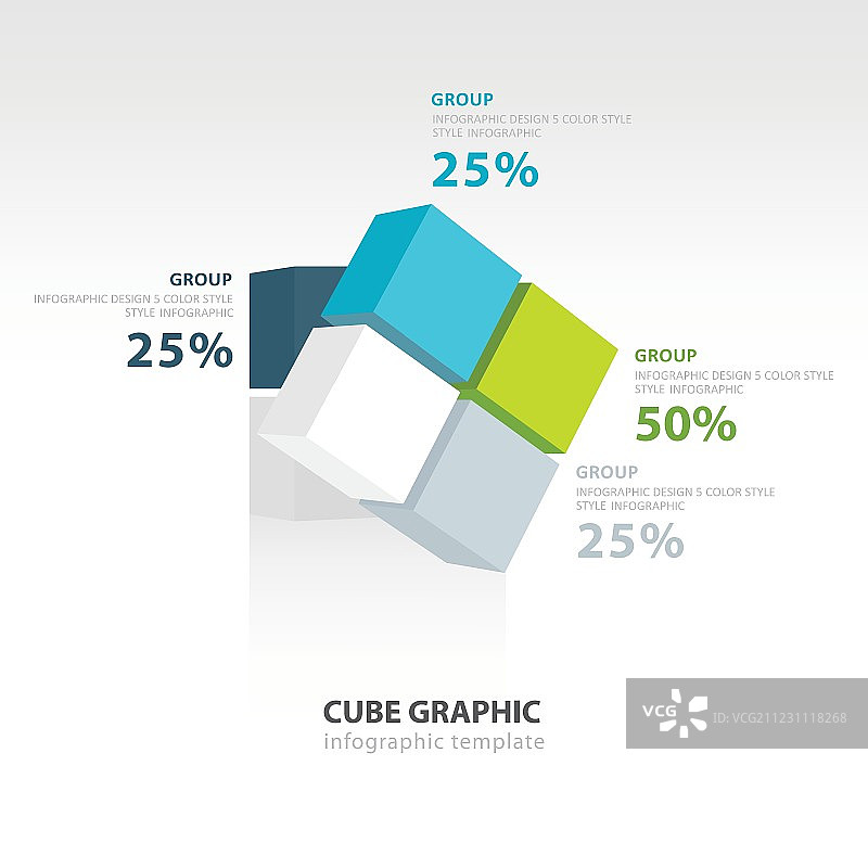 旋转立方体信息图表模板图片素材