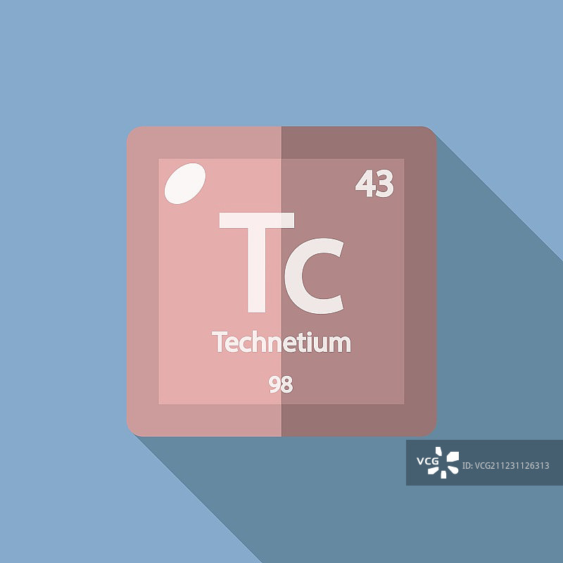 化学元素锝扁平设计图片素材