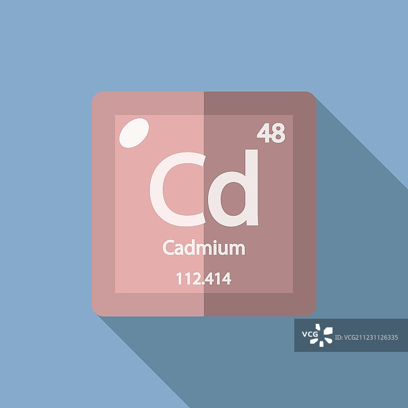 化学元素镉（扁平风格）图片素材