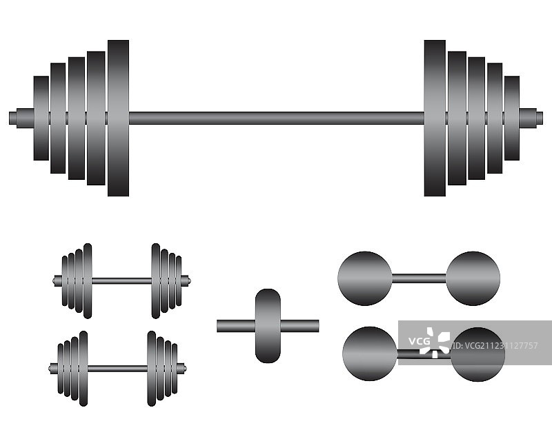 杠铃和哑铃图片素材