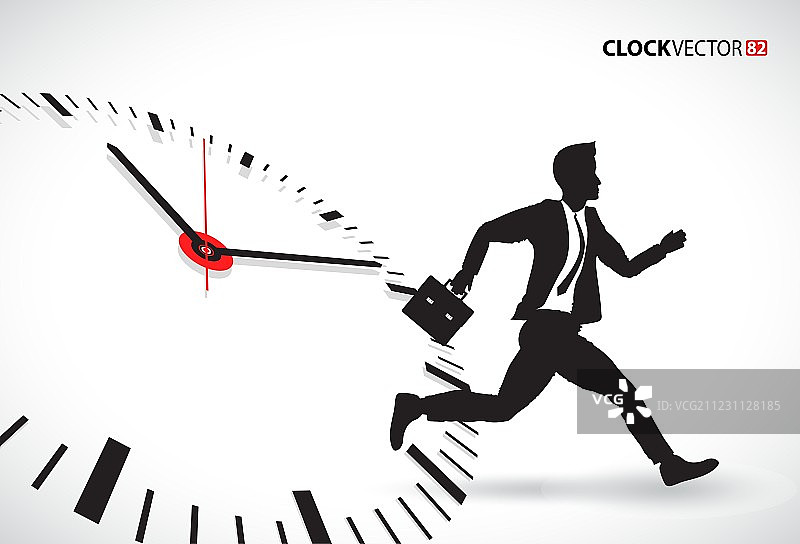 与时间赛跑的商人图片素材