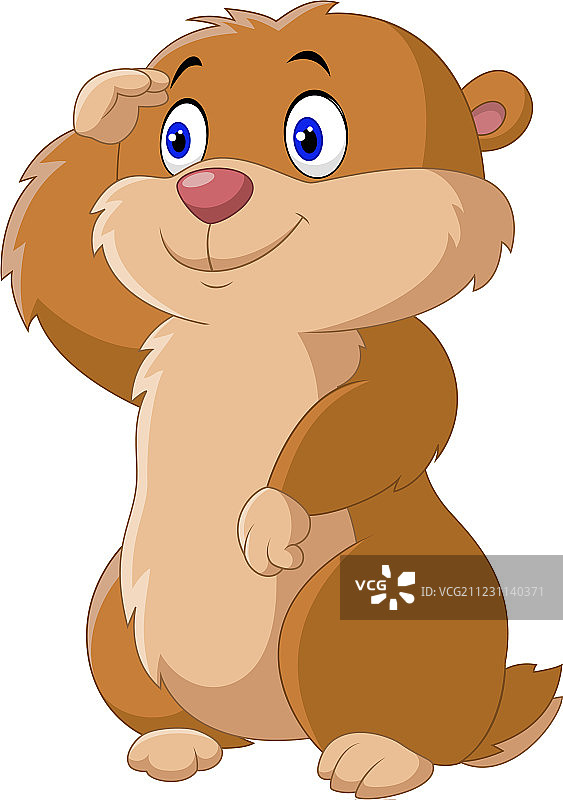 卡通滑稽的土拨鼠图片素材