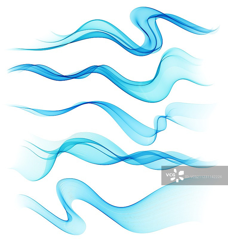 抽象烟雾曲线组合图片素材