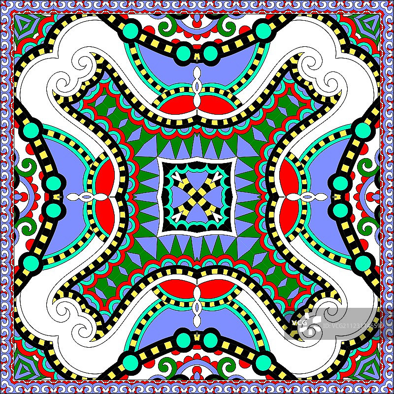 丝质围巾或方巾图案设计图片素材