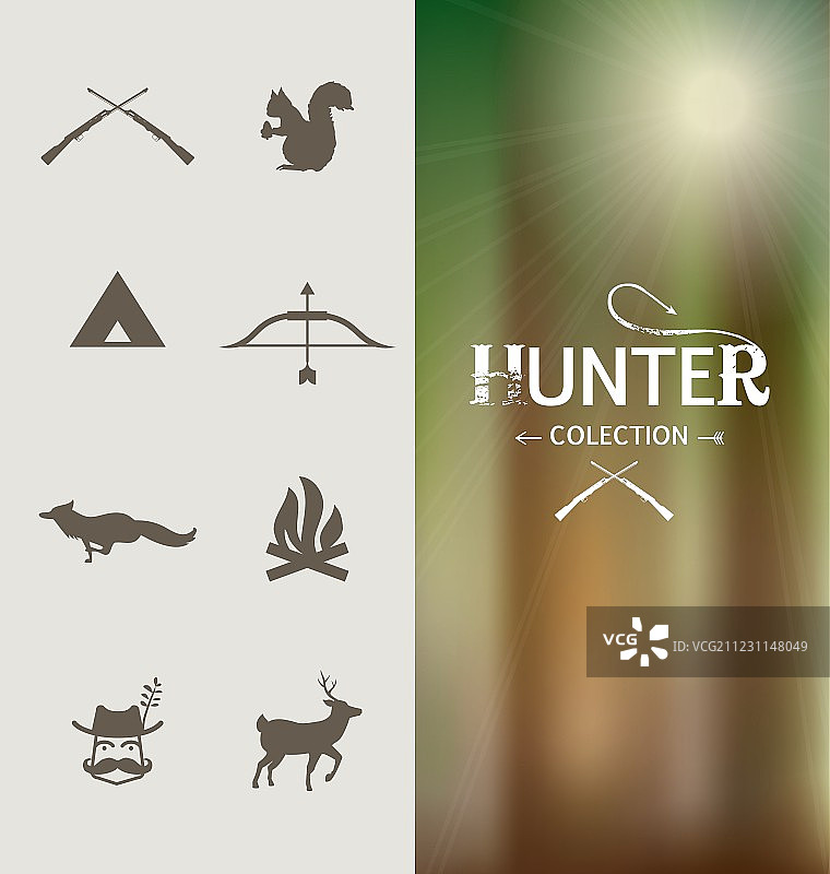 猎人图形元素图片素材
