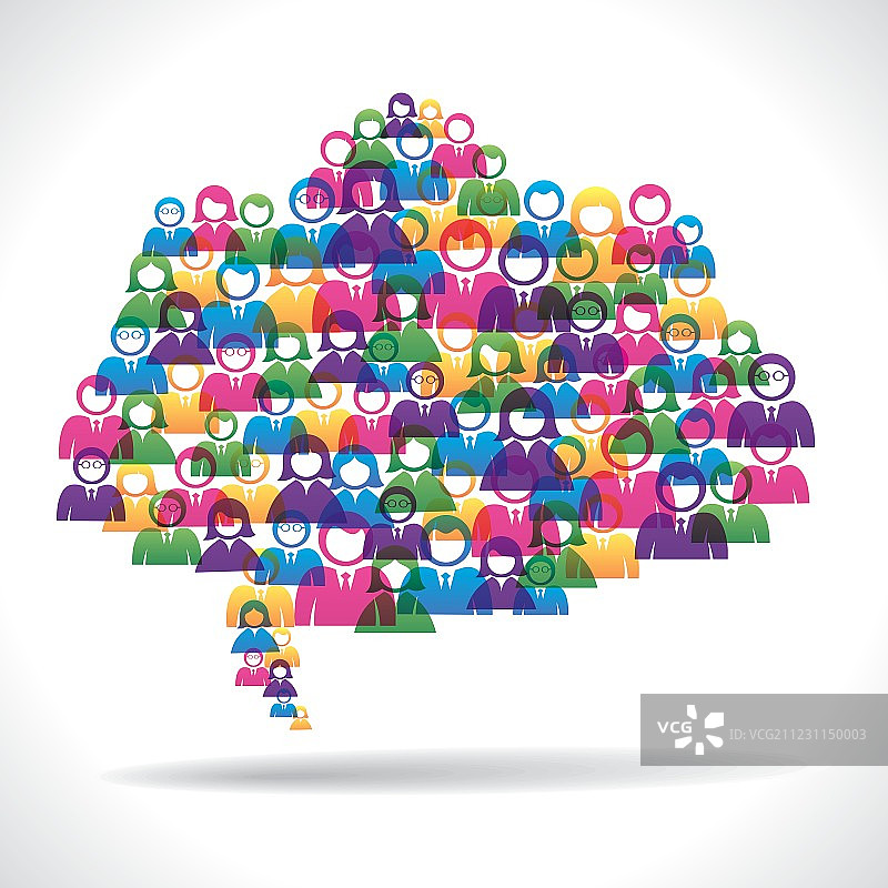 创意人群消息气泡图片素材