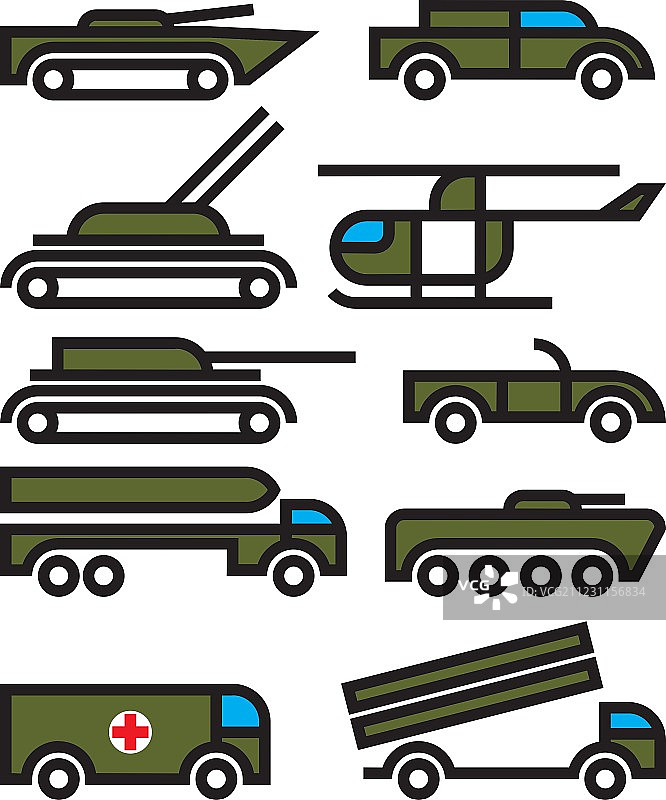 军用车辆和设备图片素材