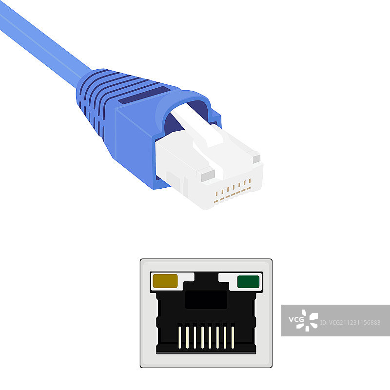 以太网电缆端口图片素材