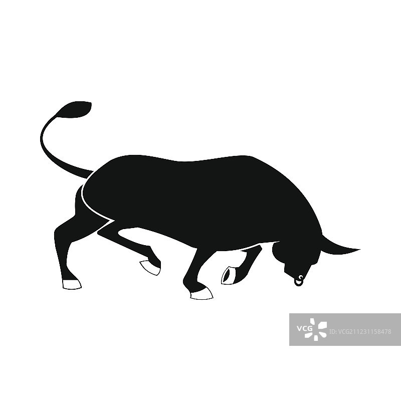 简约风格公牛图标图片素材