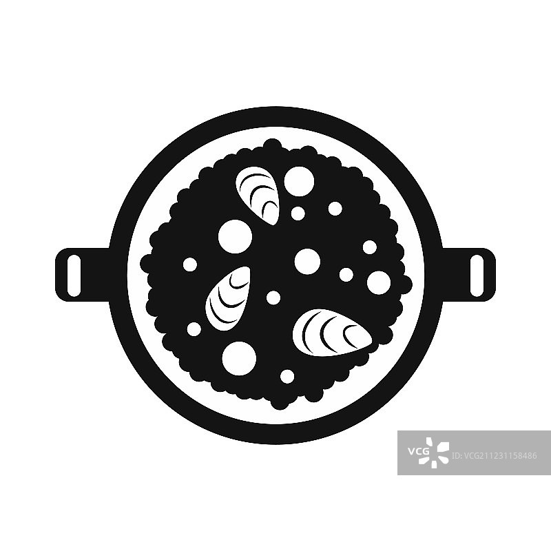 简约风格的西班牙海鲜饭图标图片素材