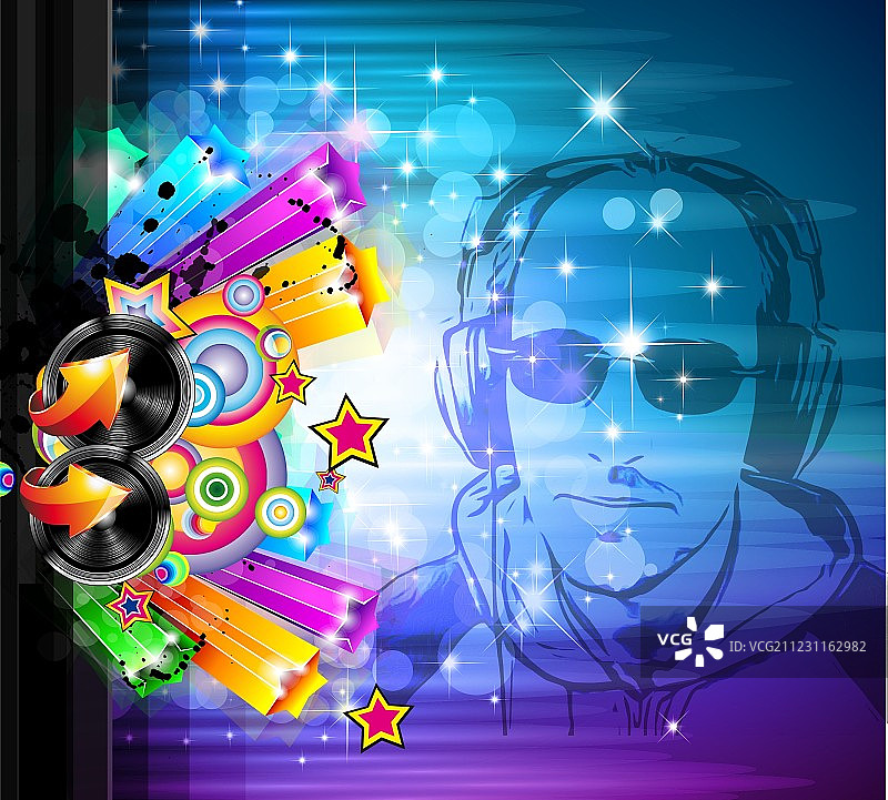 迪斯科音乐背景图片素材