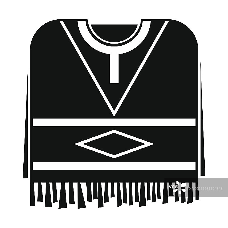 墨西哥披风图标简约风格图片素材