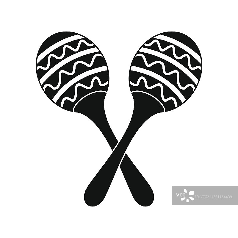 马拉卡斯图标简约风格图片素材