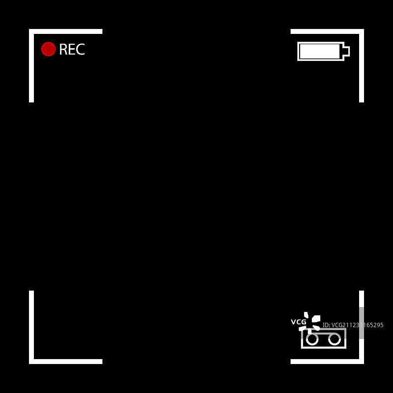 带有孤立扫描线的Rec背景图片素材