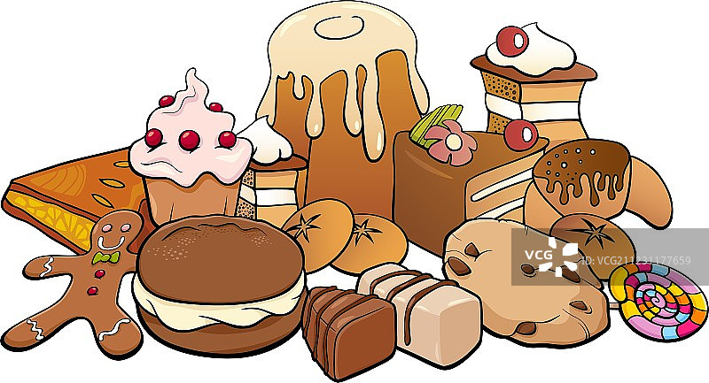 卡通甜点群组图片素材