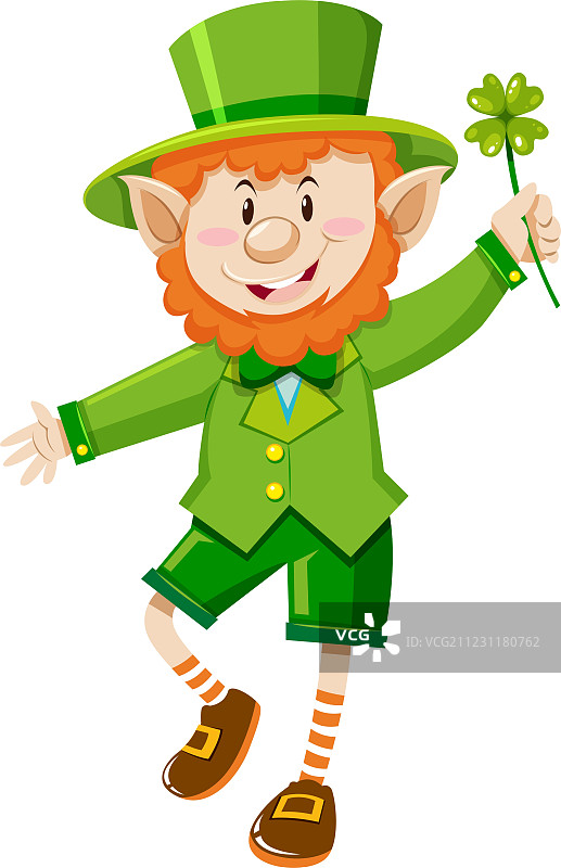 圣帕特里克节上的小精灵图片素材