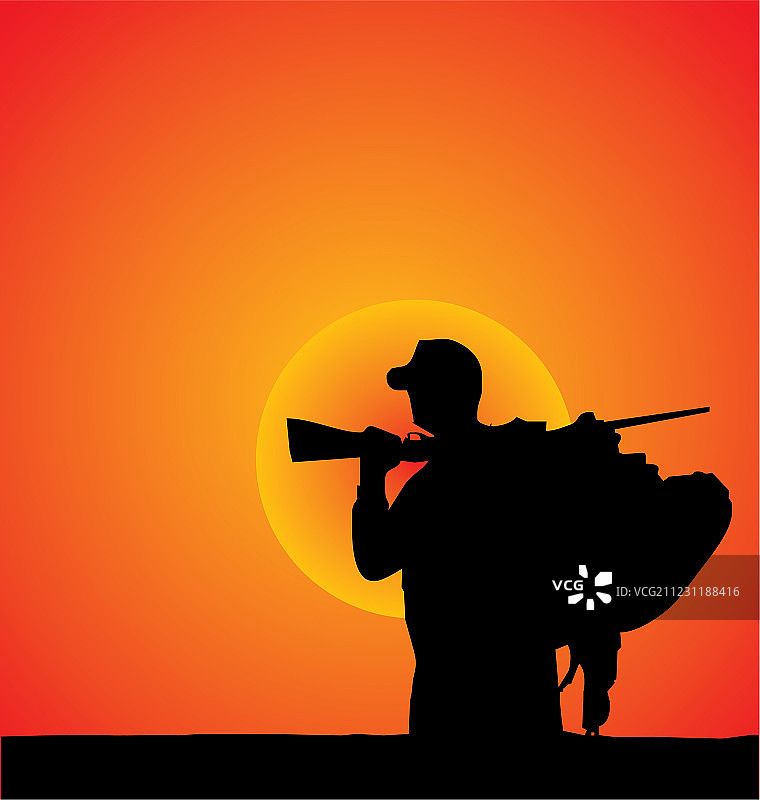 猎人轮廓图片素材