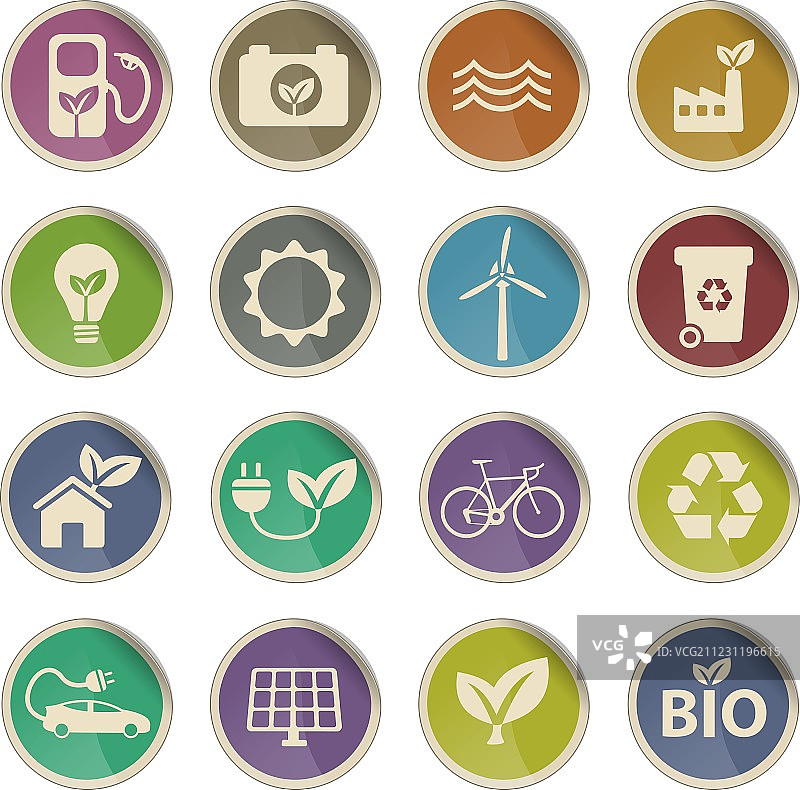 替代能源简约图标图片素材