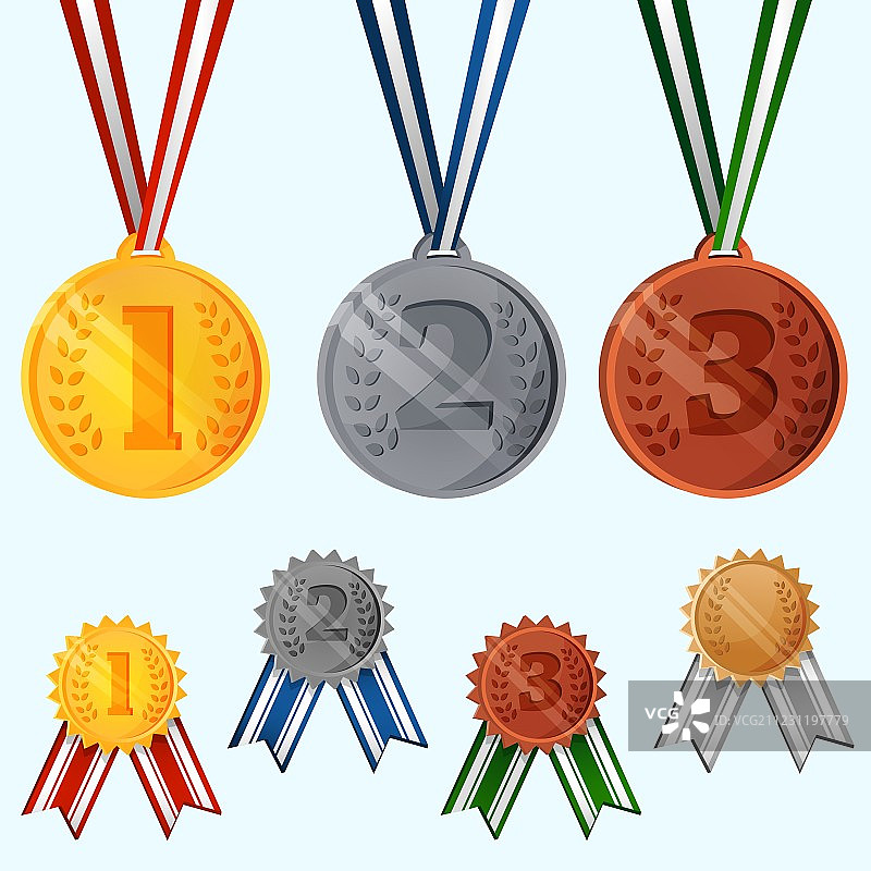 奖励奖章套装图片素材
