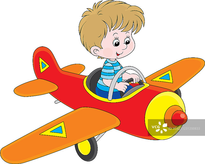 男孩飞行员图片素材