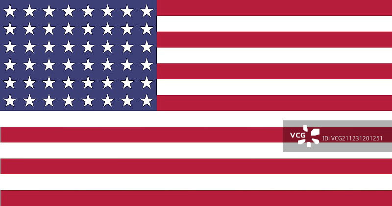 带有48颗星的美国国旗（一战、二战时期）图片素材