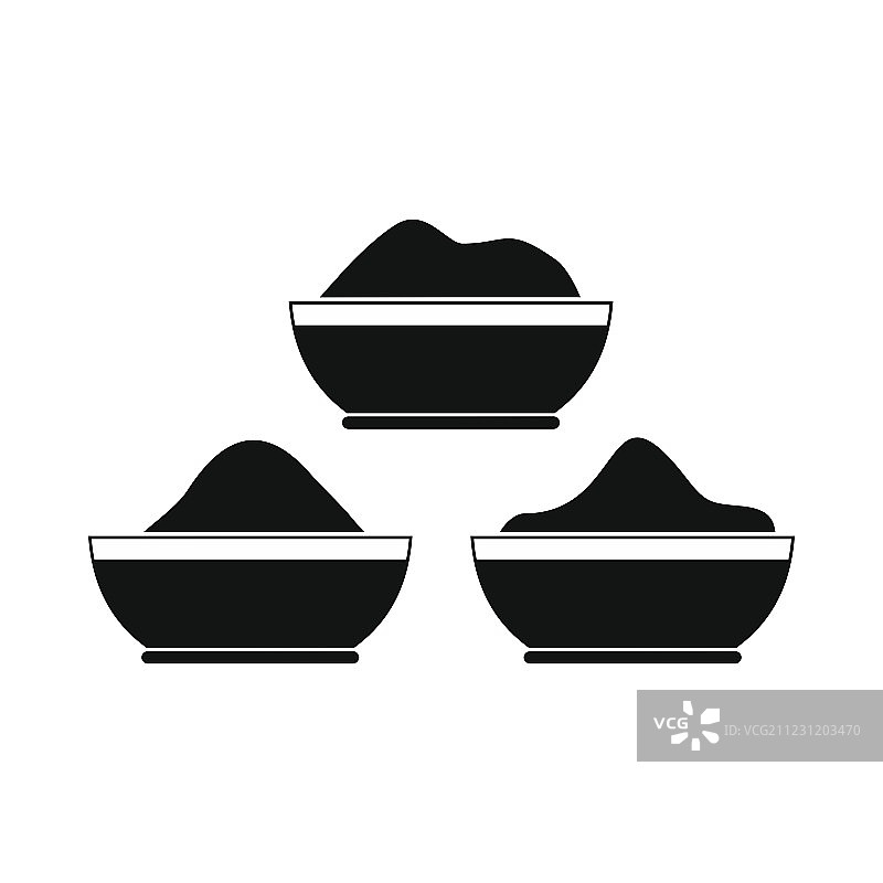 彩色蒂卡粉末图标简约风格图片素材