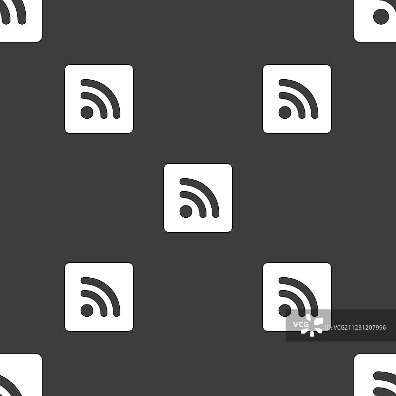 RSS订阅图标灰色无缝图案图片素材