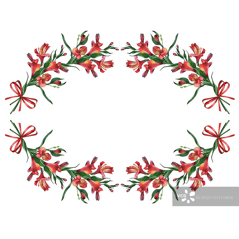 鲜花石蒜装饰画框图片素材