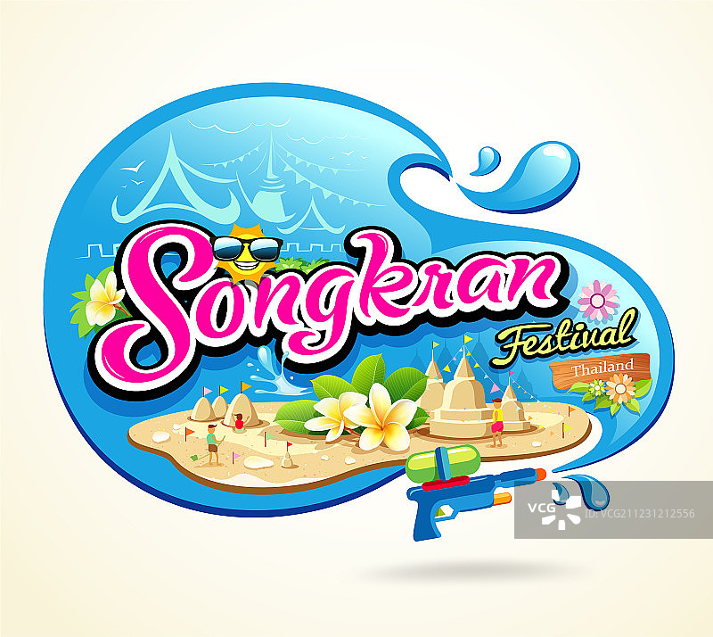 泰国泼水节图片素材