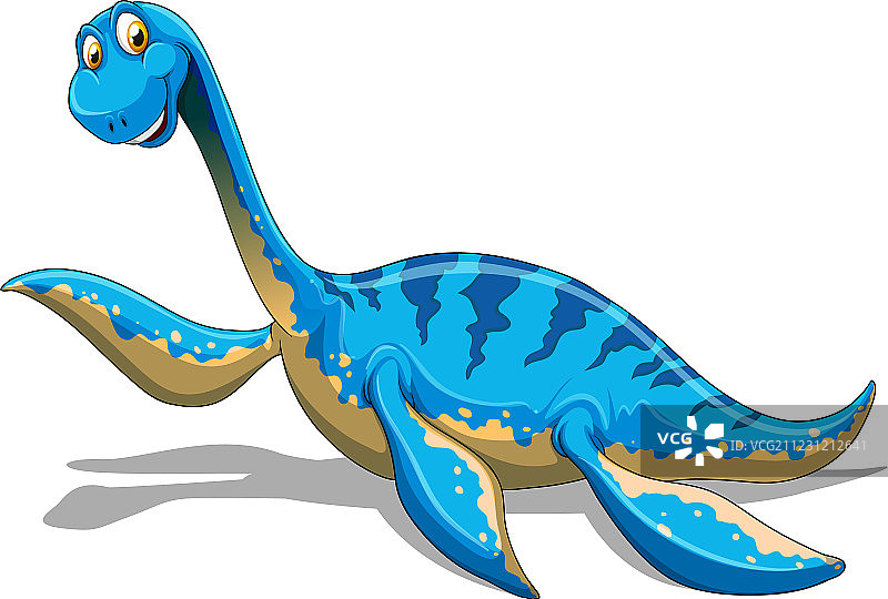 长颈蓝色恐龙图片素材