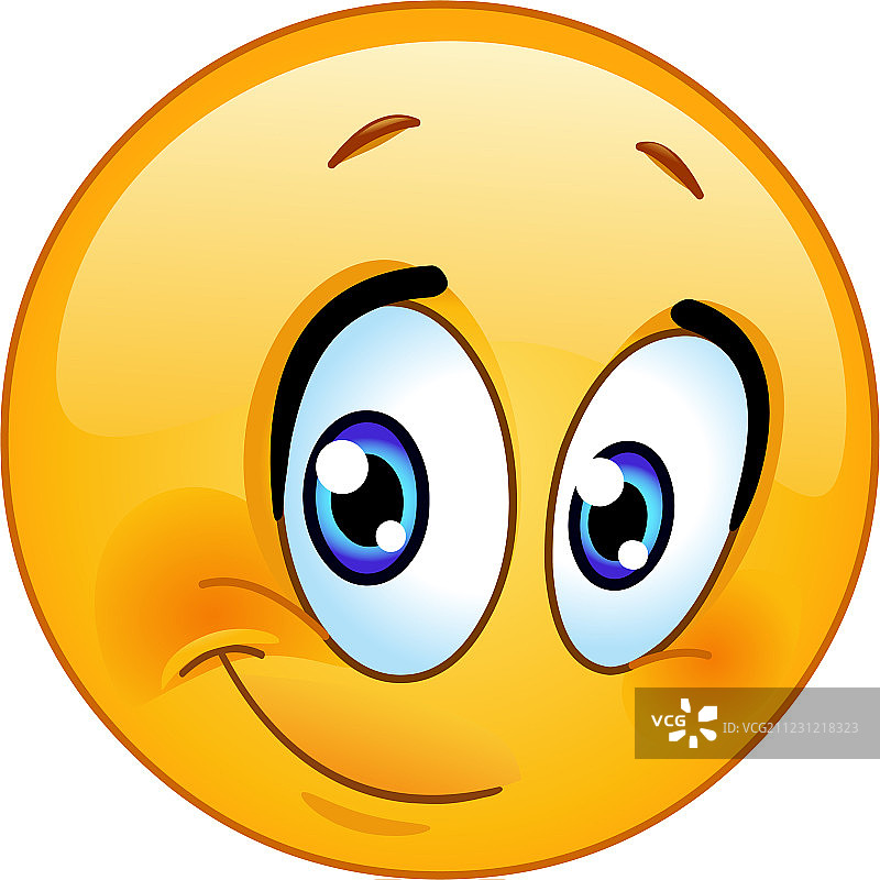 半微笑表情符号图片素材